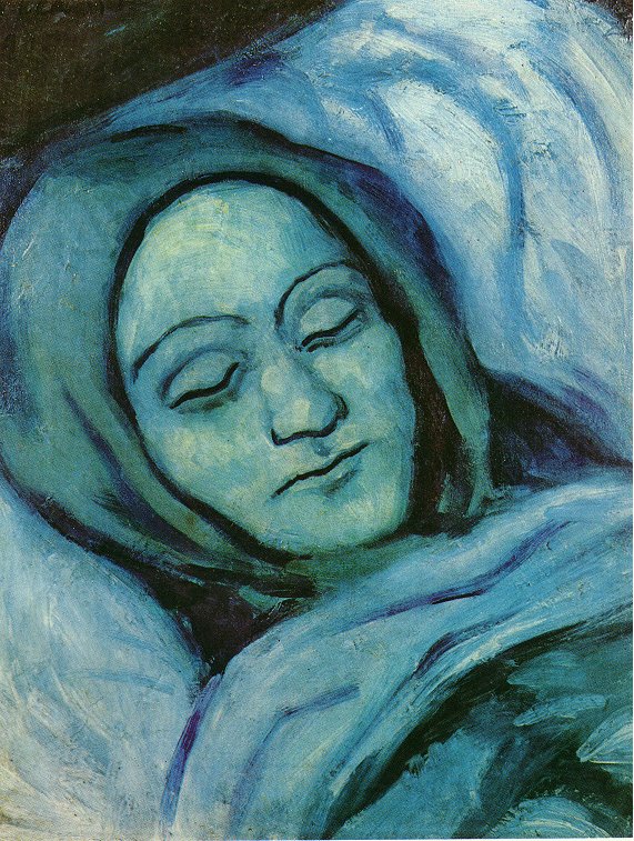 Picasso Head of dead woman 1902